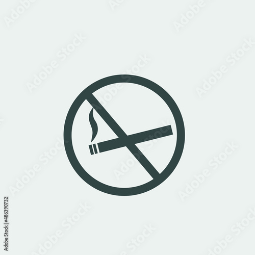 Free Download No smoking vector icon illustration sign - GFXLoad
