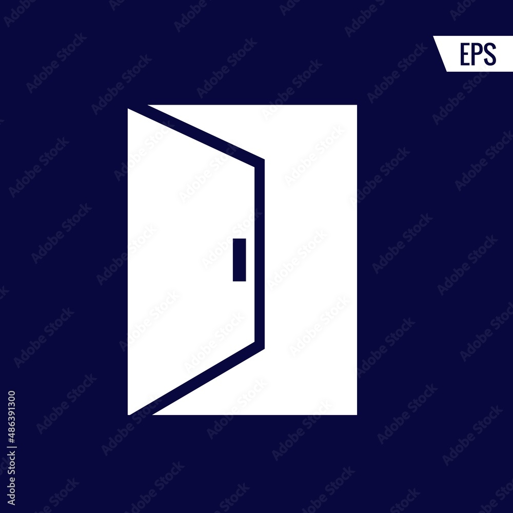 Open door vector icon illustration sign Open door vector icon illustration sign