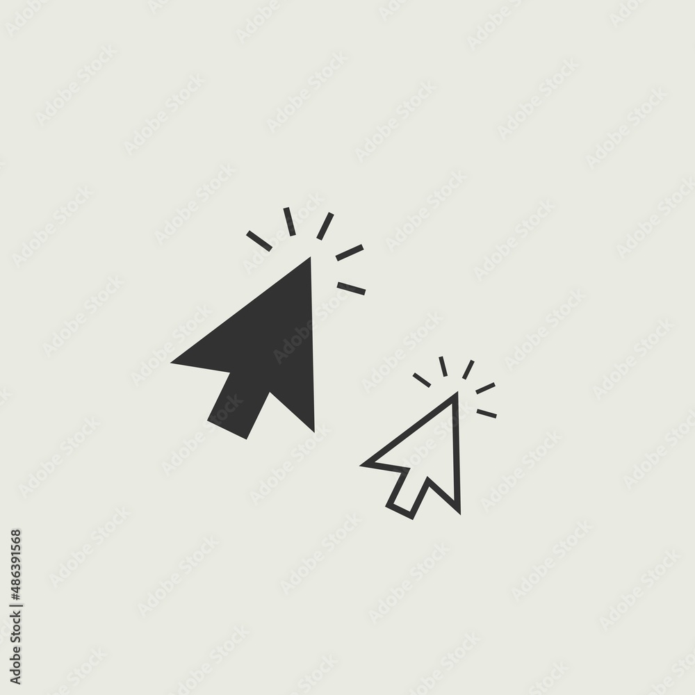 Cursor vector icon illustration signPrint Cursor vector icon illustration signPrint