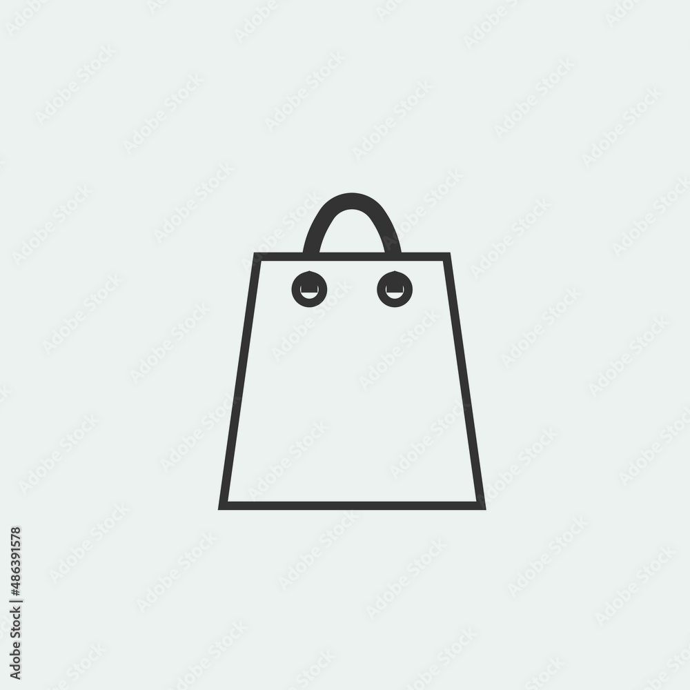 Store bag vector icon illustration sign Store bag vector icon illustration sign