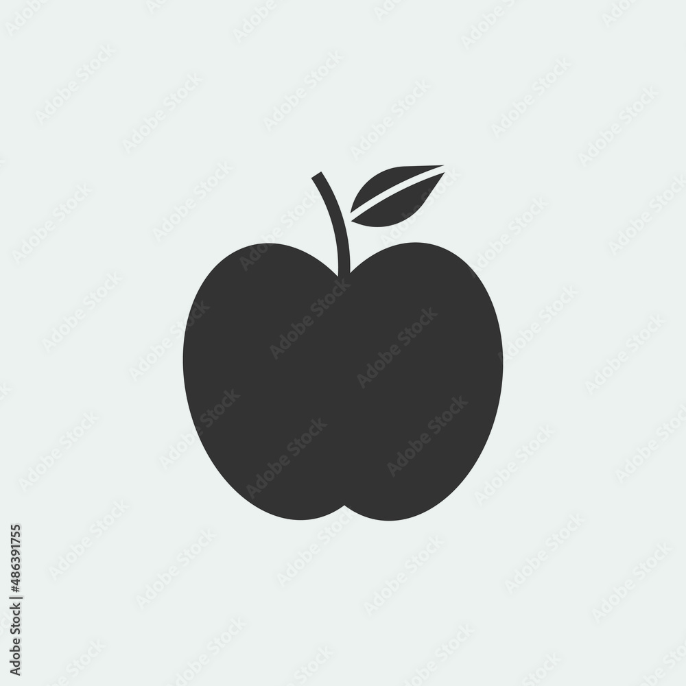 Apple vector icon illustration sign Apple vector icon illustration sign