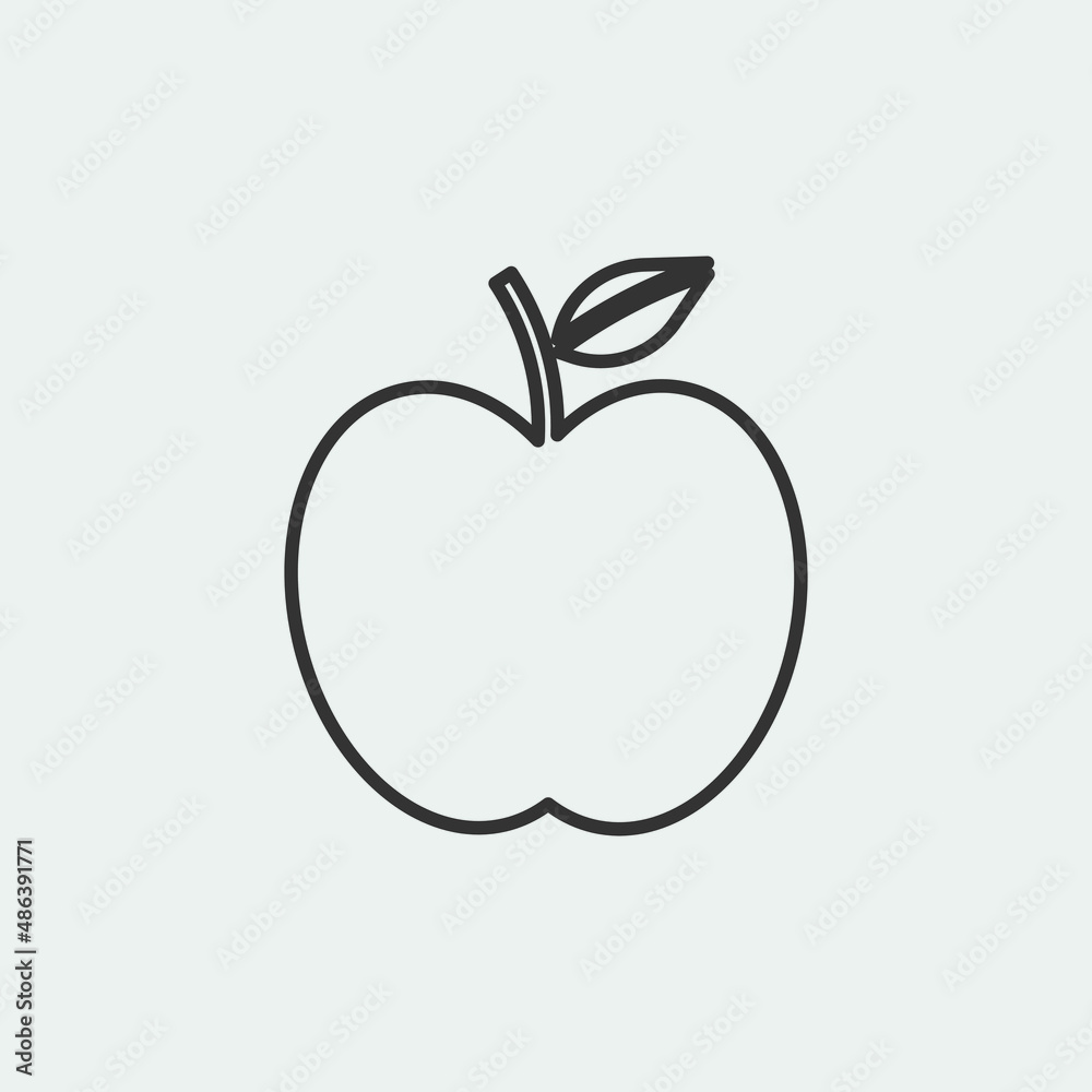 Apple vector icon illustration sign Apple vector icon illustration sign