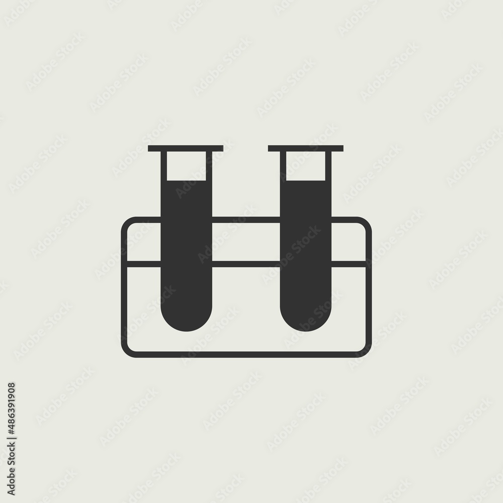 Test tubes vector icon illustration sign Test tubes vector icon illustration sign