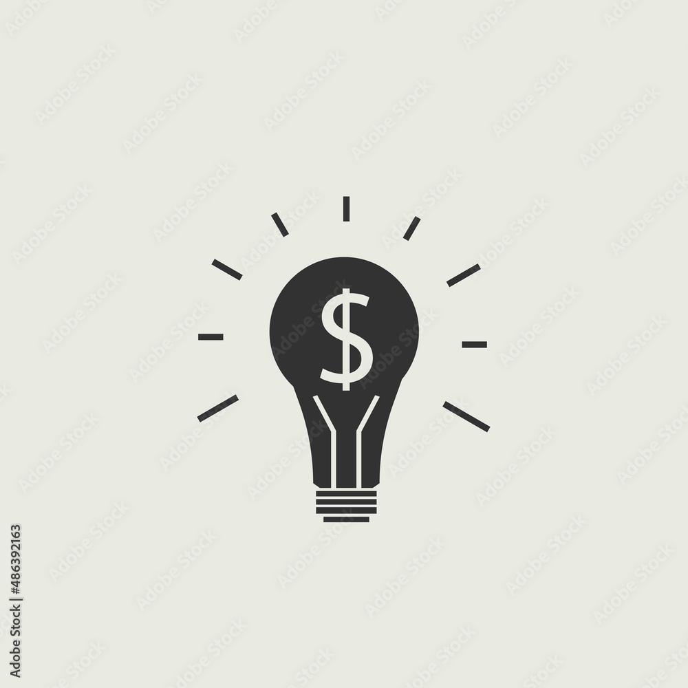 dollar bulb vector icon illustration sign dollar bulb vector icon illustration sign