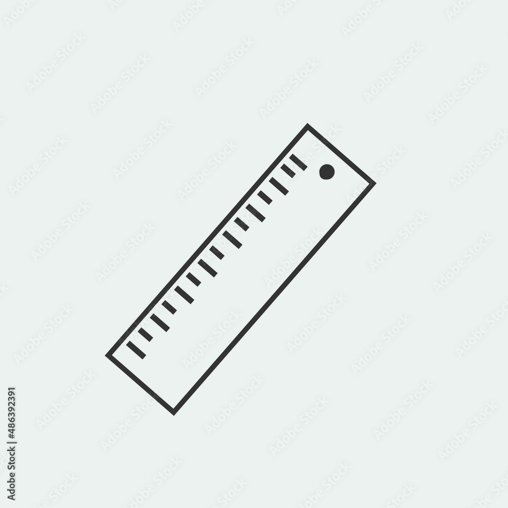 Ruler vector icon illustration sign Ruler vector icon illustration sign