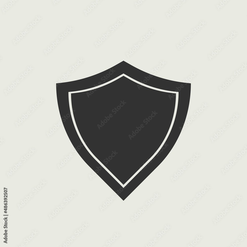 Shield vector icon illustration sign Shield vector icon illustration sign