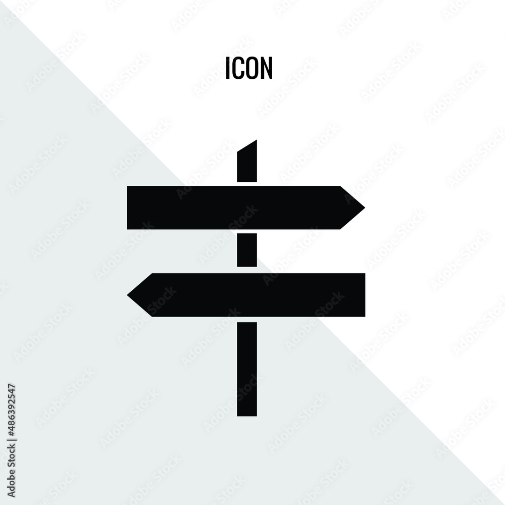 Sign post vector icon illustration sign