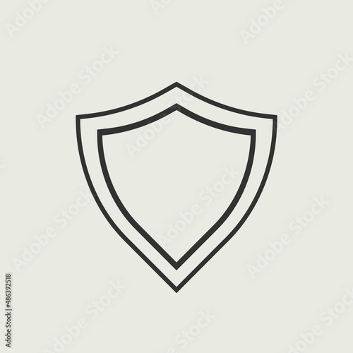 Shield vector icon illustration sign