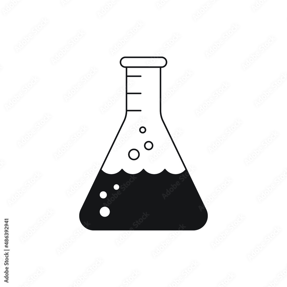Lab test tube icon design isolated on white background Lab test tube icon design isolated on white background