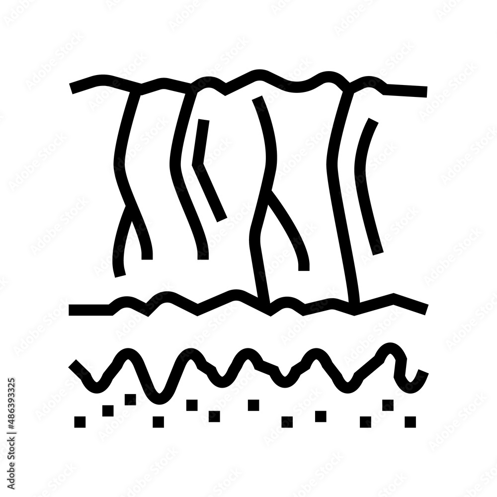 Obraz premium signs of ageing skin line icon vector. signs of ageing skin sign. isolated contour symbol black illustration