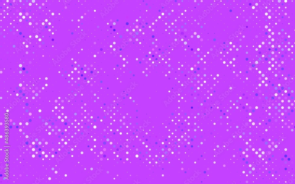 Light Purple, Pink vector Blurred bubbles on abstract background with colorful gradient.