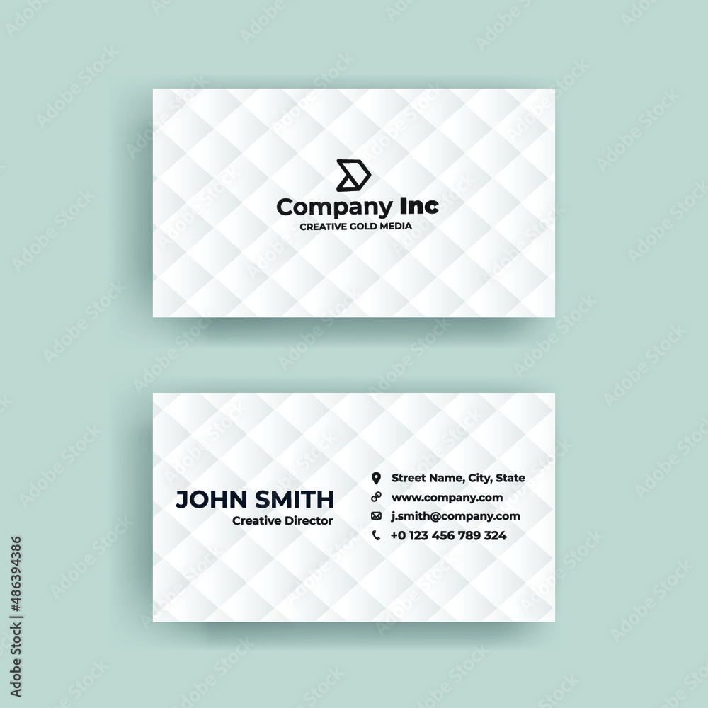 Fototapeta premium Simple White Business Card