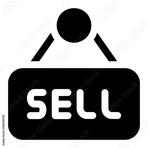 sell glyph icon