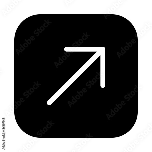 up right icon - solid style