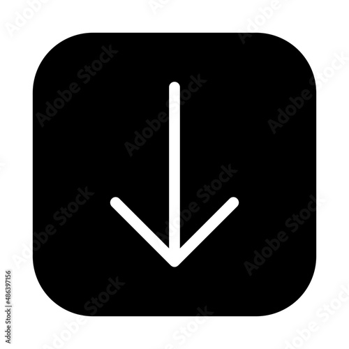 down icon - solid style