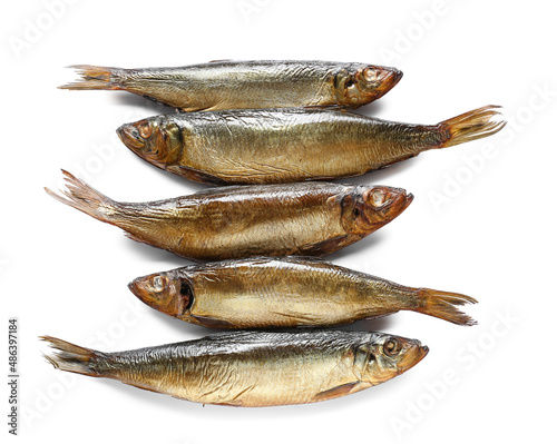 Smoked sprat fish delicacy,...