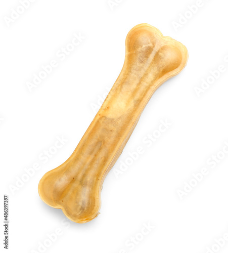 Chew bone for dog isolated on white background