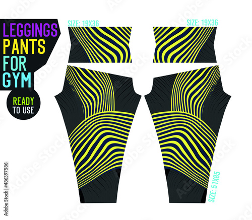 fitness leggings pants vector with mold and ready to use 