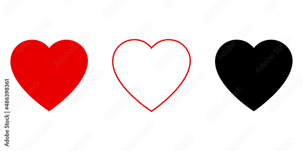 Red heart. Romantic background. Happy valentine day background. Vector illustration. stock image.