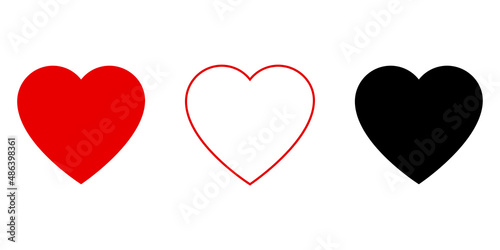 Red heart. Romantic background. Happy valentine day background. Vector illustration. stock image. photo