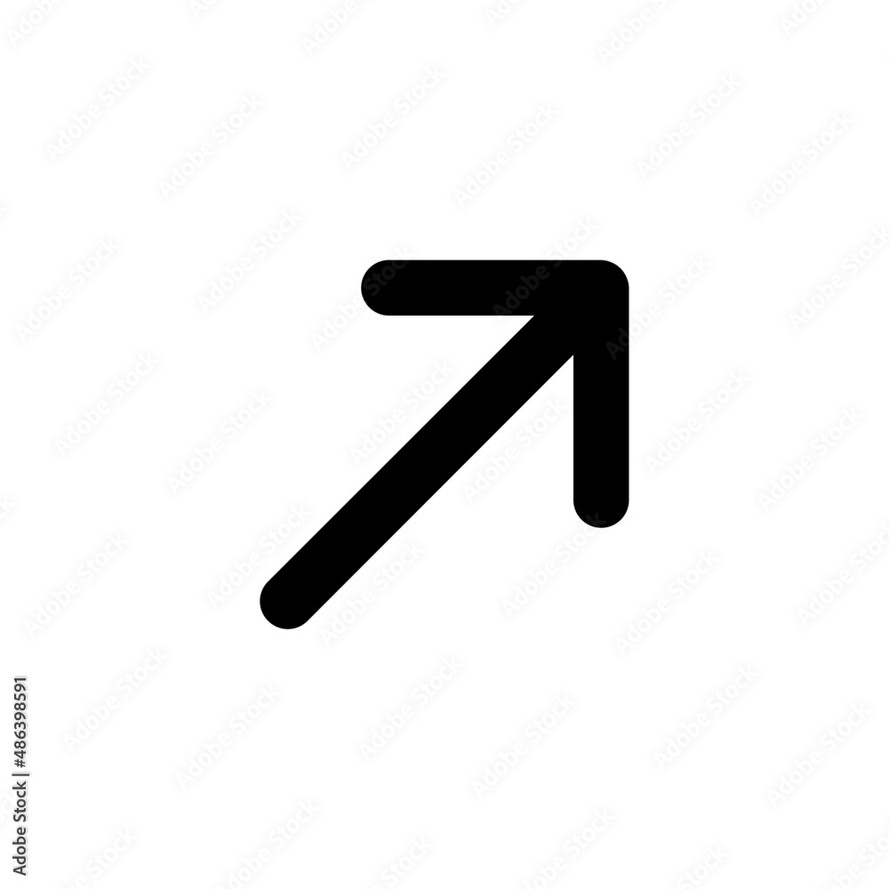 up right icon - outline style up right icon - outline style