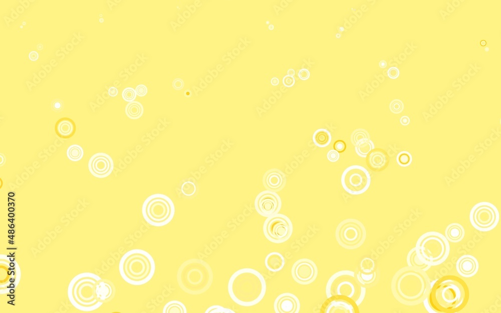 Light Yellow vector layout with circle shapes. Light Yellow vector layout with circle shapes.