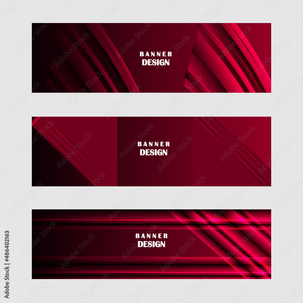 Fototapeta premium Set of banner background vector design