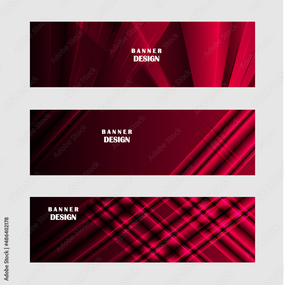 Obraz premium Set of banner background vector design