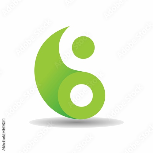 Vector Graphic of a Number 8 Formed as an Yin Yang Symbol Perfect for a Company Logo