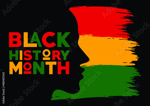 Celebrate of Black History Month design. Vector illustration and icon symbol. Logotype and word mark. photo