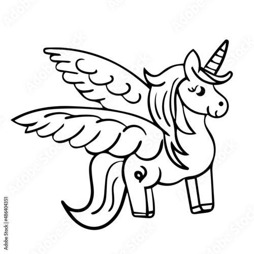 cute unicorn isolated illustration background design