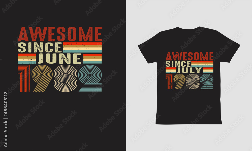 Birthday June and July 1982 Design.