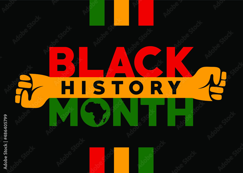 Fototapeta premium Celebrate of Black History Month design. Vector illustration and icon symbol. Logotype and word mark.
