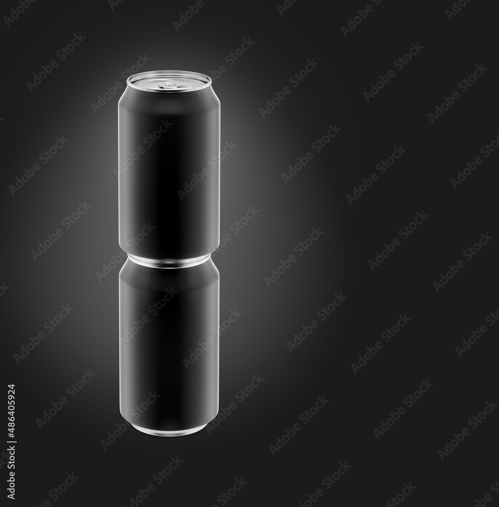 3d render. Aluminum cans for drinks isolated on white background. Mock up 3d render. Aluminum cans for drinks isolated on white background. Mock up
