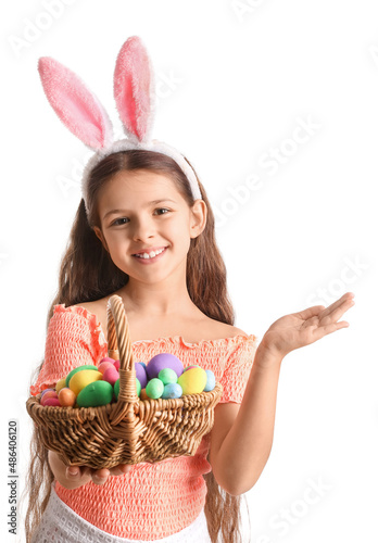 Cute little girl with bunny...