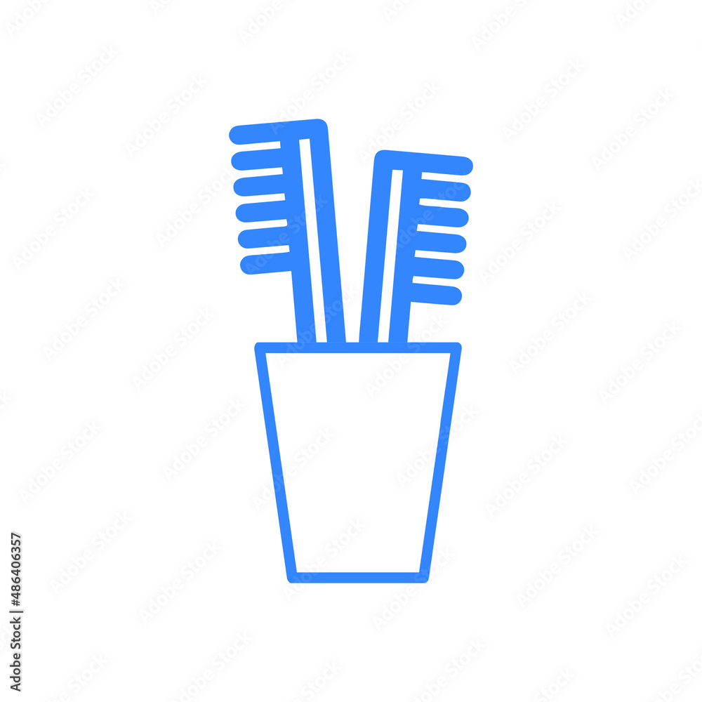 Cleaning comb or case teeth icon