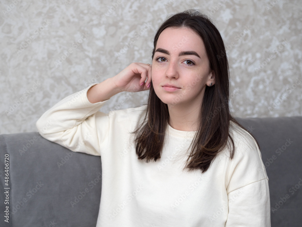 young girl with brown eyes