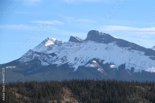 snow covered mountain, Nordegg, Alberta