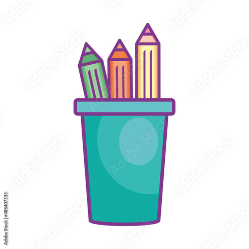 colored pencils in a glass