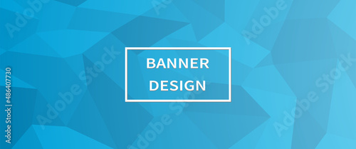 Modern vector banner with polygonal background.