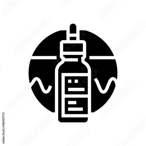 hyaluronic acid glyph icon vector. hyaluronic acid sign. isolated contour symbol black illustration