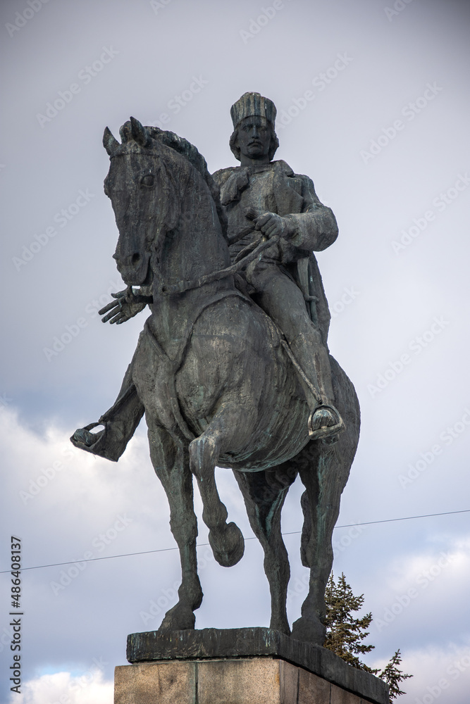 Romania, The statue of Avram Iancu from Târgu Mureş, February 2022 Romania, The statue of Avram Iancu from Târgu Mureş, February 2022