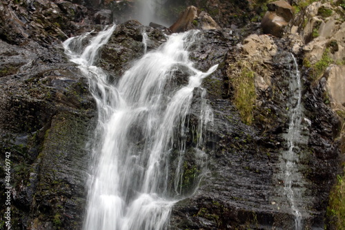 Taxopamba Waterfall outside of Otavalo  Ecuador