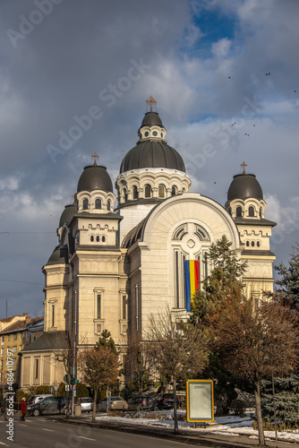 "The Ascension of the Lord" Cathedral in Târgu Mureș, Romania, February 2022 