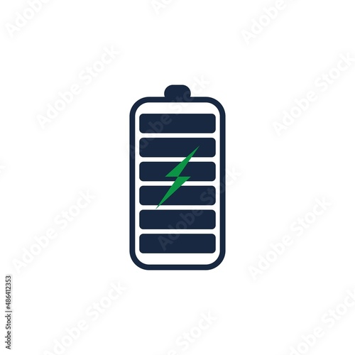 Power Battery Logo icon vector illustration Design Template.Battery Charging vector icon.Battery power and flash lightning bolt logo