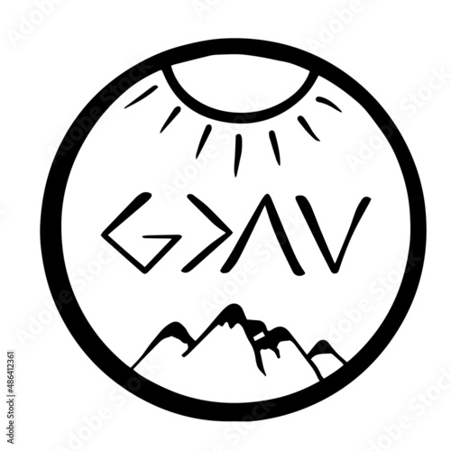 god is greater than the highs and lows inspirational quotes, motivational positive quotes, silhouette arts lettering design