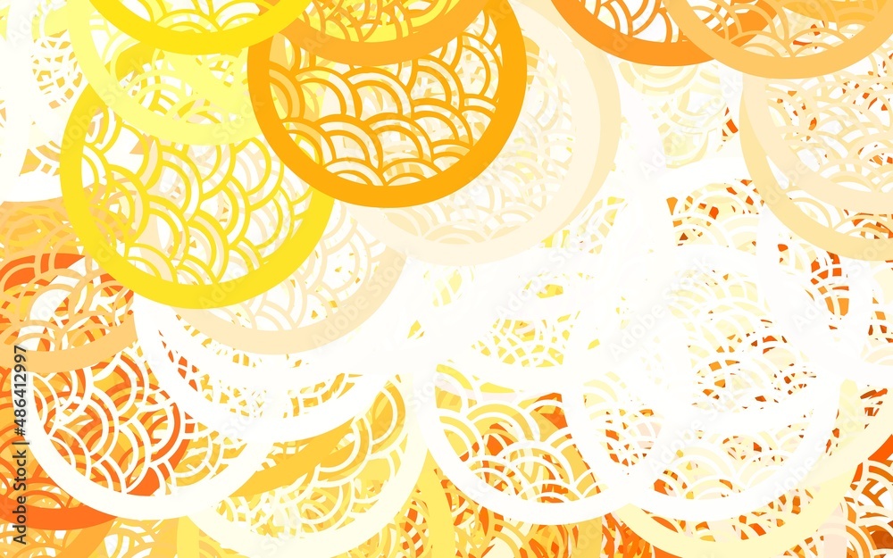 Light Orange vector Glitter abstract illustration with blurred drops of rain. Light Orange vector Glitter abstract illustration with blurred drops of rain.