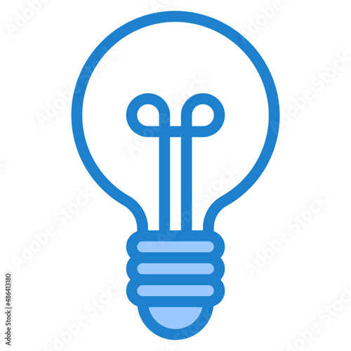lightbulb blue style icon