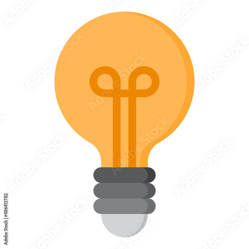 lightbulb flat style icon