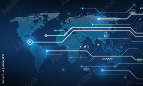 Technology graphic design background. Vector illustration. Vector Abstract technology circuit lines. Technology vector background.Eps10 vector illustration.